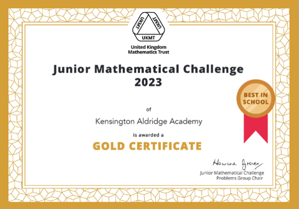 Student success at UKMT Maths Challenge - Preview Image